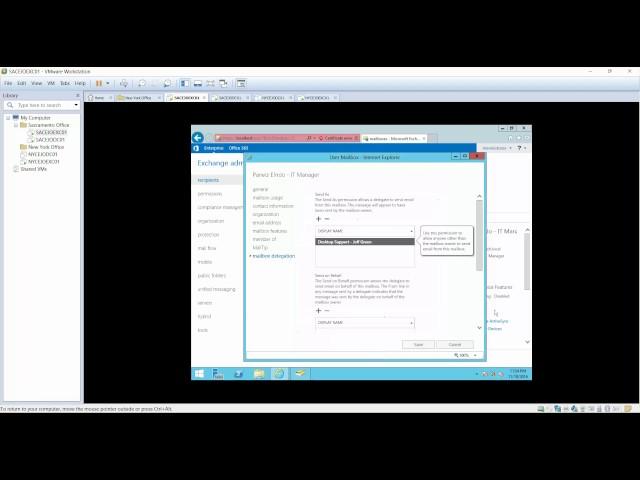 Configuring Send As permission in Exchange Server 2016