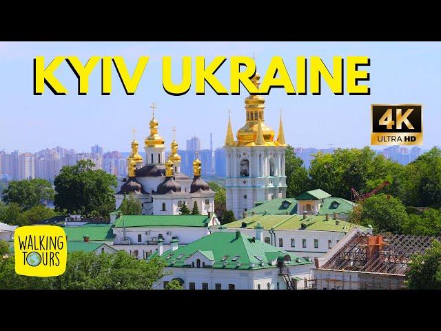 Peacefully walk thru Kyiv Ukraine | 4K Walking Tour