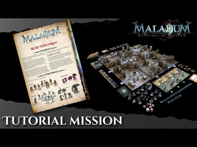 Maladum - Dungeons of Enveron Tutorial Quest and Component Overview