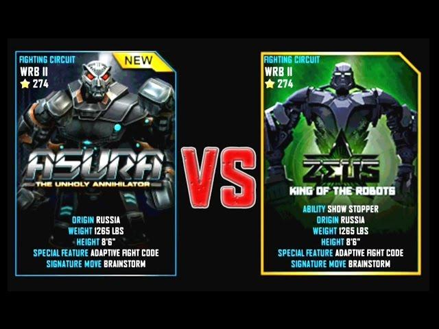 REAL STEEL WRB Final ASURA VS Zeus New Robots CHRISTMAS UPDATE