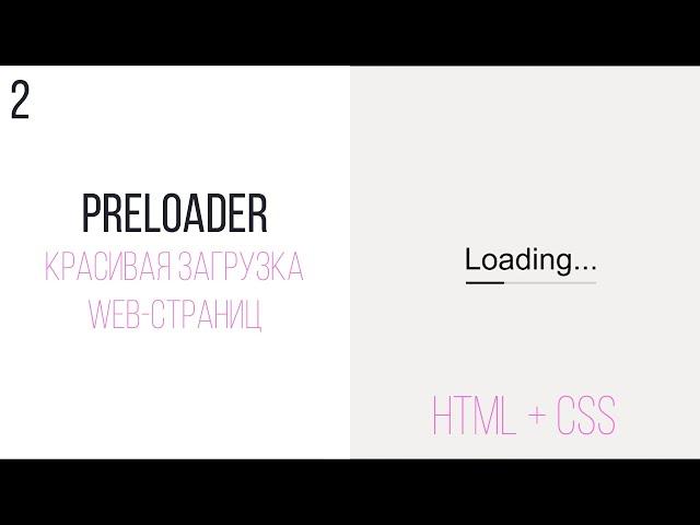 Простой Preloader на HTML, CSS. Красивая загрузка HTML-страниц.