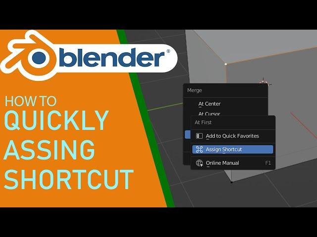 Blender how to quickly assing shortcut