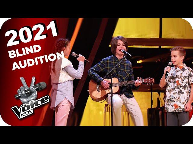 Nicole - Ein bisschen Frieden (Veronika, Moritz & Xaver) | The Voice Kids 2021 | Blind Auditions