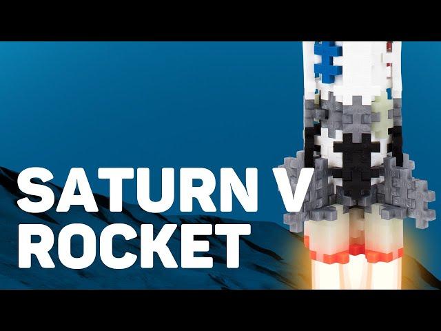 Plus Plus Saturn V Rocket - How to build it! Apollo 11 50th Anniversary building toy