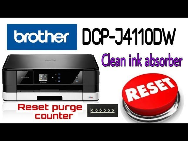 Reset purge counter ( Brother DCP-J4110DW)  |  طريقة تصفير طابعة بردر