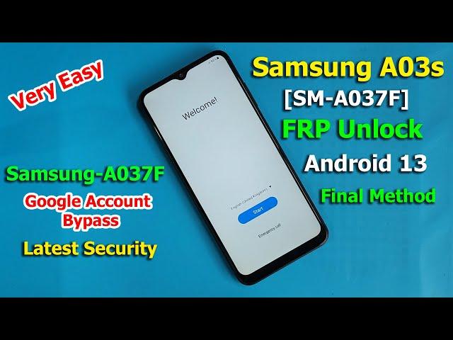 Samsung A03s (A037F) Frp Bypass Android 13 | Google Account Unlock  A03s | Latest Security 2023 Easy