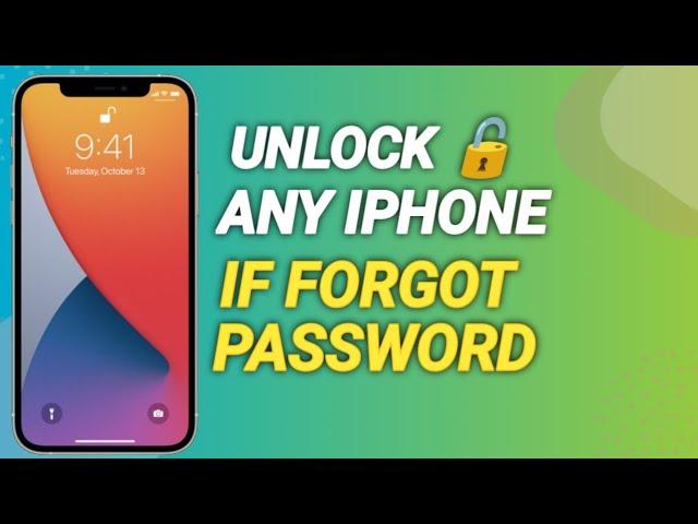 Unlock any iPhone if You Forgot Passcode !