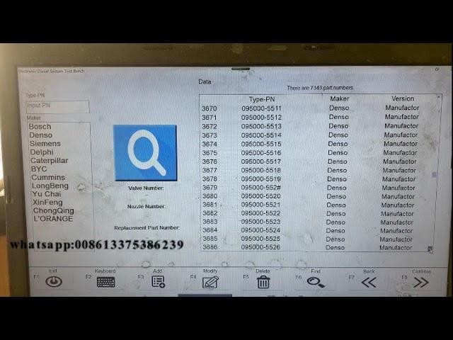 BEACON MACHINE COMMON RAIL INJECTOR PUMP TEST BENCH SYSTEM DATA INJECTOR DATA OVERVIEW