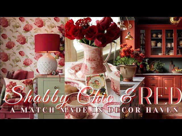 NEW - Shabby Chic & RED: A Match Made in Decor Haven| Adding a Touch of Red Elegance Into Your Home