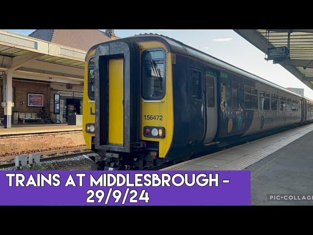 Trains at Middlesbrough - 29/9/24