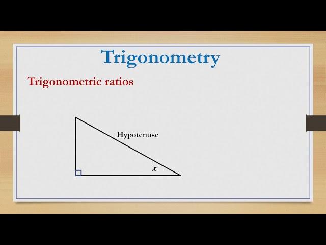 Mathematics G10 and G11   Trigonometry Part 1