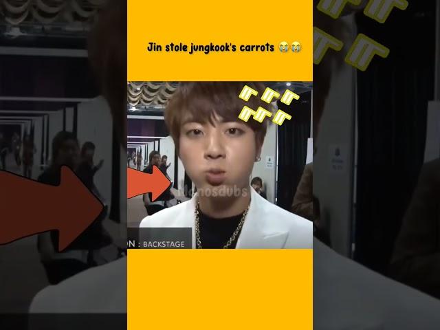 jin sto|le jungkook's carrots   #jinkook #kookjin #jinkookmoments