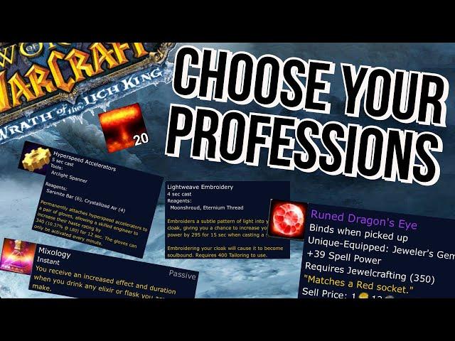 WOTLK Classic Profession Picking Guide - Every Class in under 10 minutes!