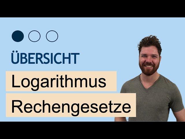 Logarithmus Rechengesetze. Übersicht. Mathe lernen. Mathematik. Mathepeter.