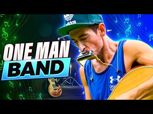 Backyard Jam with Button The Busker  One-Man Band Harmonica Jam Performance [Feel-Good Vibes]
