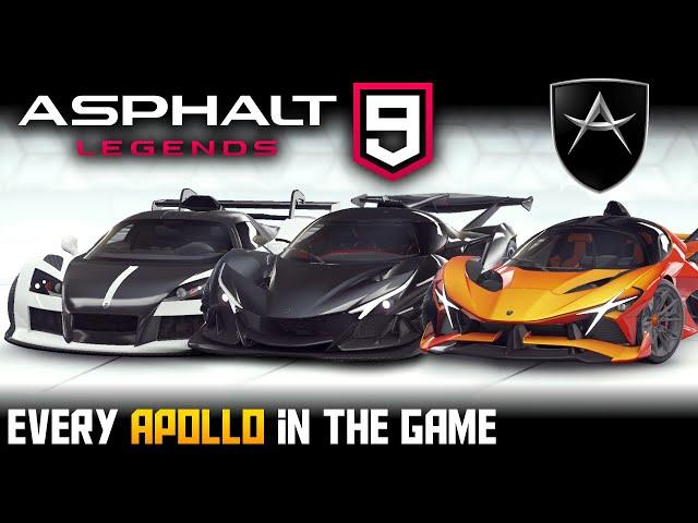 Asphalt 9: Full Apollo Showcase (Every Car in-game)