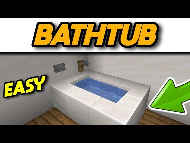 Minecraft Working Bathtub Tutorial #shorts