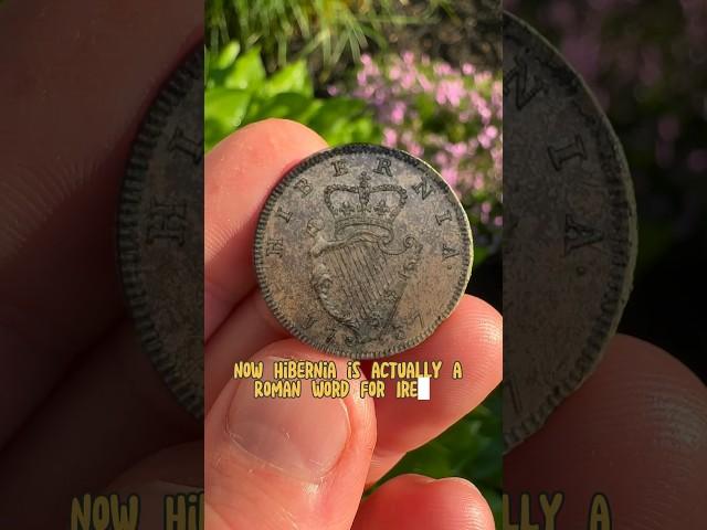 1700s coin found while metal detecting a farm field! #metaldetecting #treasurehunting #relichunting