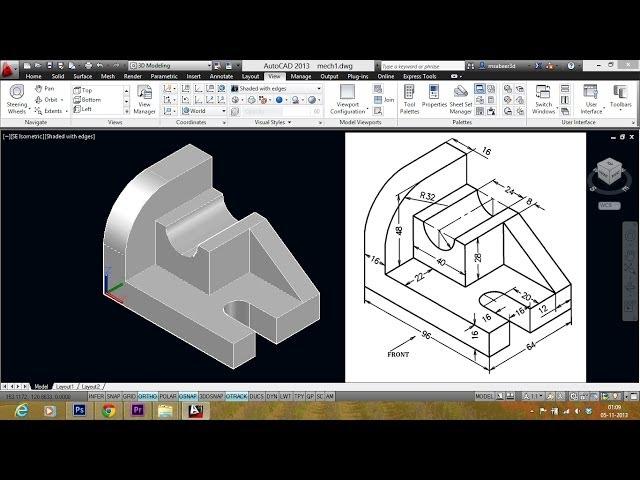 AUTOCAD  MECHANICAL MODELING PART1 - MAKING A  3D MODEL