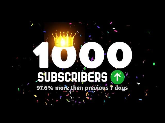 How To Complete 1000 Subscribers In Just 7 Days 