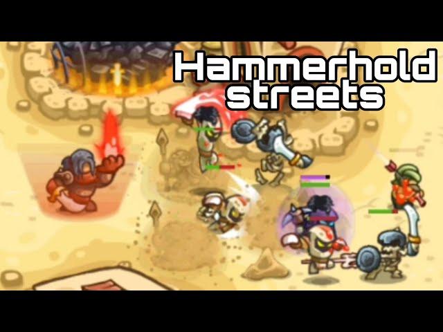 Kingdom rush Vengeance Hammerhold DLC - HAMMERHOLD STREETS (Veteran, 3 stars)