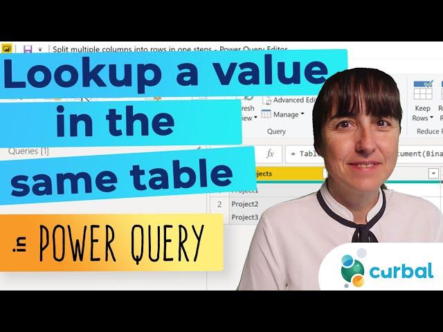 Lookup values from the same table in Power Query