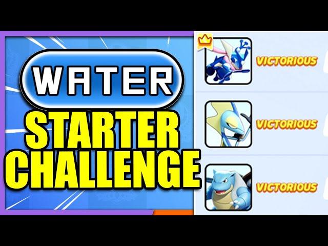 Can I WIN 3 Games in a Row with all WATER STARTER POKEMON?! | Pokemon Unite