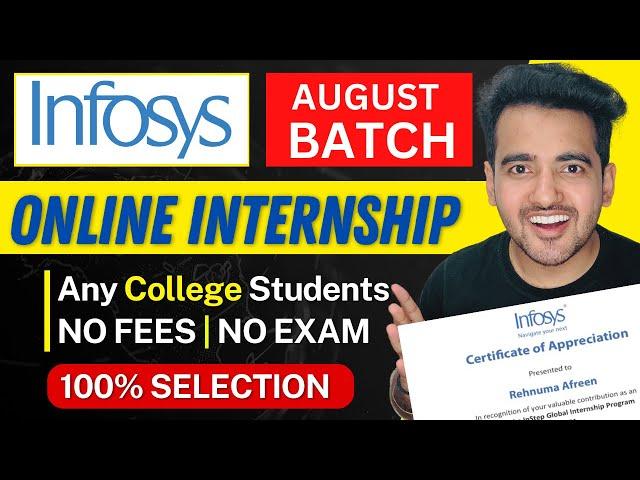 Infosys Springboard Internship 2024  Free Online Internships for College Students : August Batch