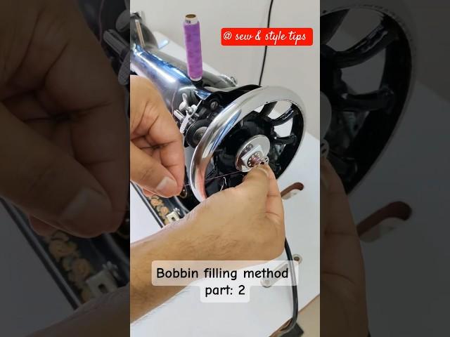 Bobbin filling method without bobbin winder #ussewtips #sewinghacks #sewingtips #silaishorts