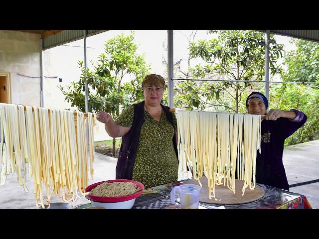 Azerbaijan Traditional Delicious Noodle Soup Recipe | Village Life