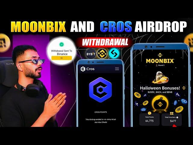 MOONBIX & $CROS AIRDROP WITHDRAWAL  || Claim $600 BNB Moonbix || New Airdrop Withdraw CROS