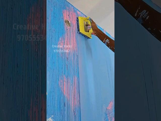 Modren texture wall design. #art #creativehacks #painting #wallpaintingideas #walldesigns