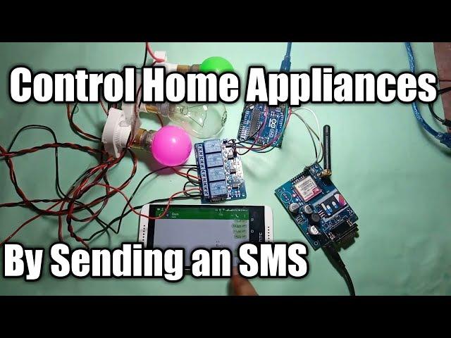 Control Home Appliances Using #GSM module SIM 900A by sending an SMS.
