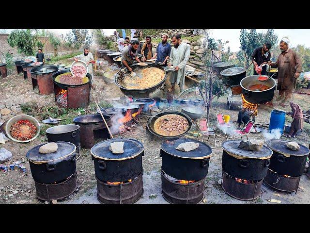 The Biggest Marriage Ceremony in Kabul Afghanistan | Mega Kabuli Pulao | Afghanistan village food