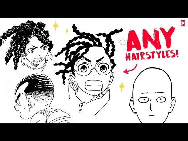 How to Draw Hair ANY HAIRSTYLES!