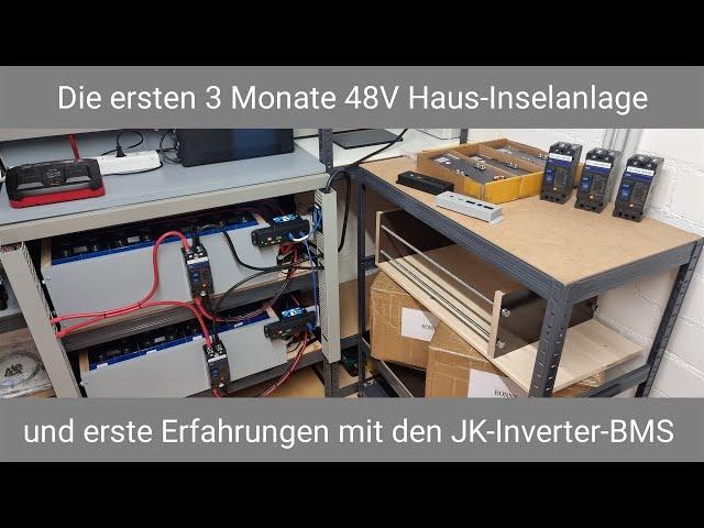 JK Inverter BMS im Einsatz  48V Victron Inselanlage / Cerbo GX / VRM Portal / Parameter / LiFePo4