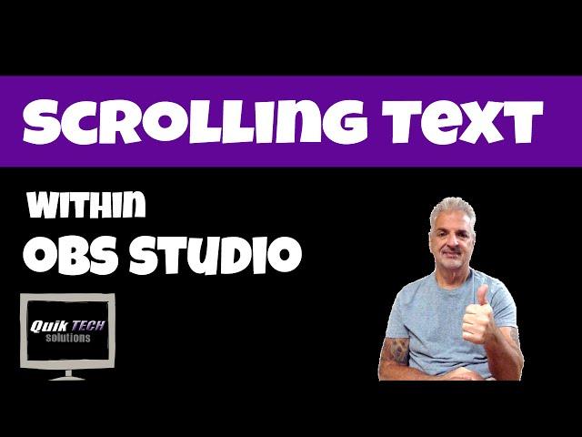 How To Scroll Text In OBS Studio