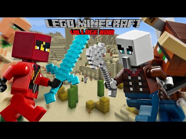 LEGO Minecraft: Village raid. (Animation) Обзор набора 11477.