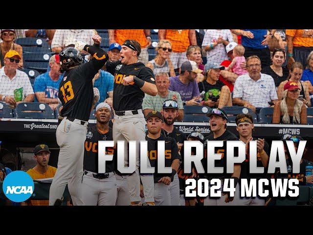 Tennessee vs. North Carolina: 2024 Men's College World Series (June 16) | FULL REPLAY