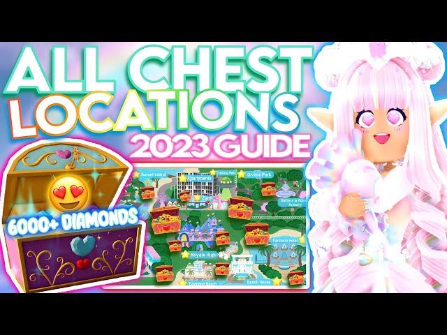 EVERY CHEST IN 2023 ROYALE HIGH! 6000+ DIAMONDS & ACCESSORIES! ROBLOX Chest Locations & Easy Guide