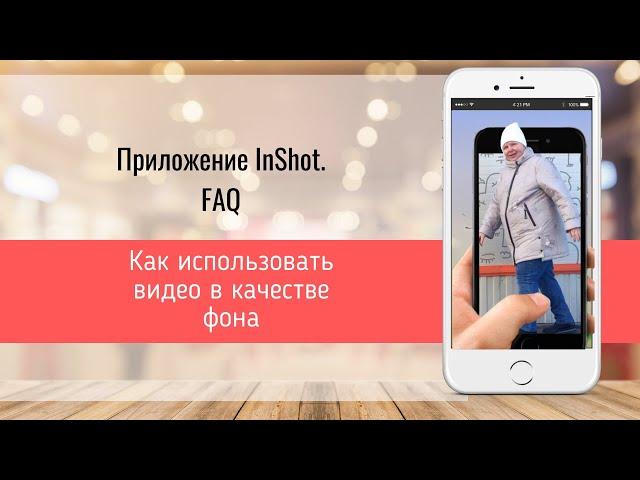 Как использовать видео в качестве фона | InShot