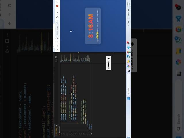 digital clock | html css javascript #coding