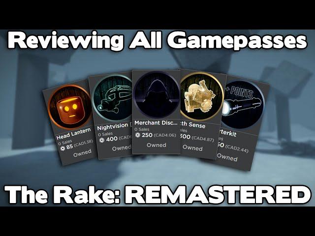 Reviewing All Gamepasses In The Rake Remastered (Roblox)