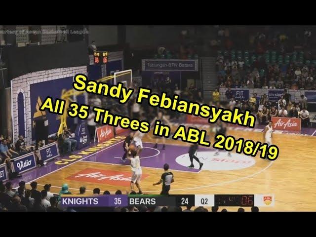 Sandy Febiansyakh All 35 Threes in the ABL 2018/2019