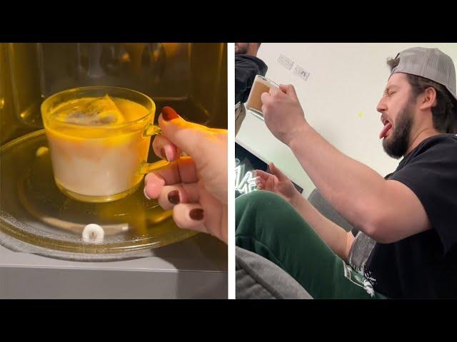 Woman makes British boyfriend and American Cup Of Tea // COUPLE PRANKS