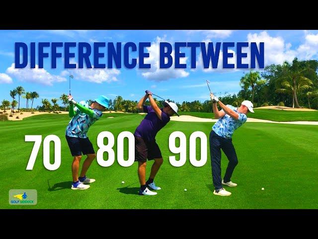 Difference between 70 80 90 Golf - Low Mid High Handicap Comparison