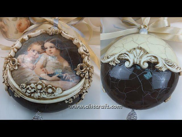 Decoupage Ideas Victorian Christmas Ornaments Tutorial