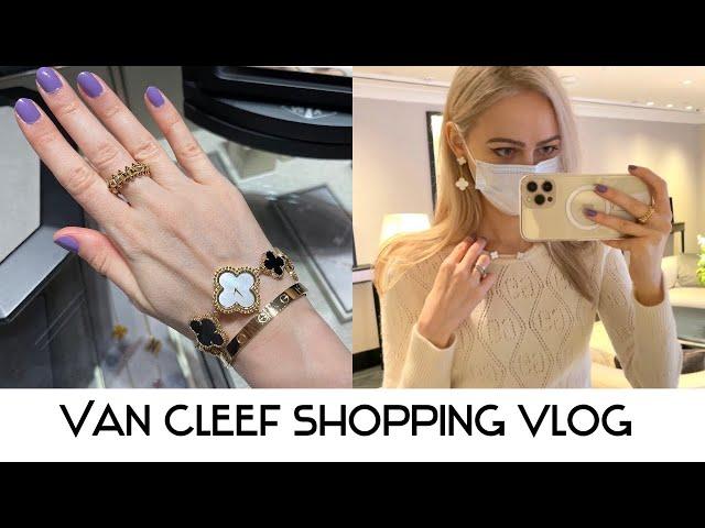 VAN CLEEF AND ARPELS SHOPPING VLOG | Black and Gold Style