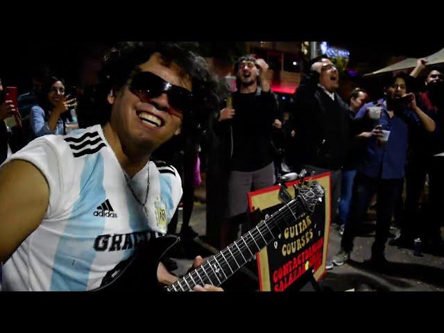 La Mano de Dios - Damian Salazar - (Diego Maradona Electric Guitar Cover) - ON THE STREET