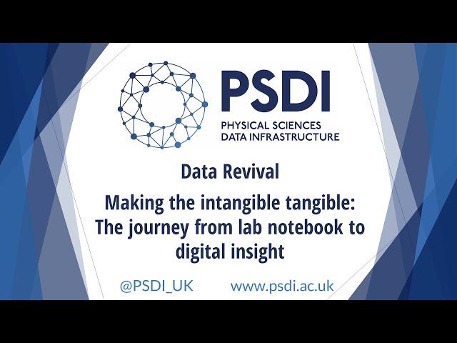 Data Revival - Making the intangible tangible: The journey from lab notebook to digital insight